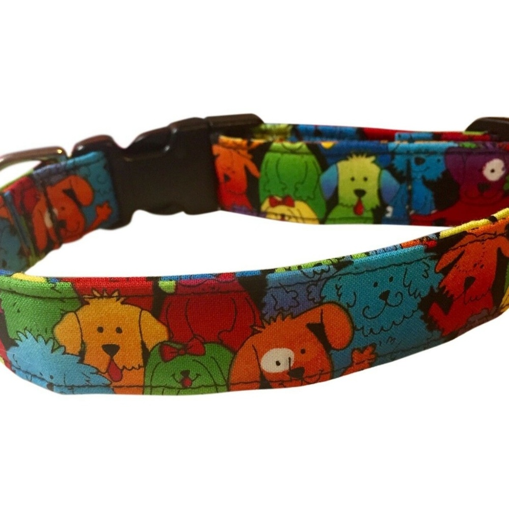 SPIFFY POOCHES Dog Collar LARGE 1" wide15-24" Neck